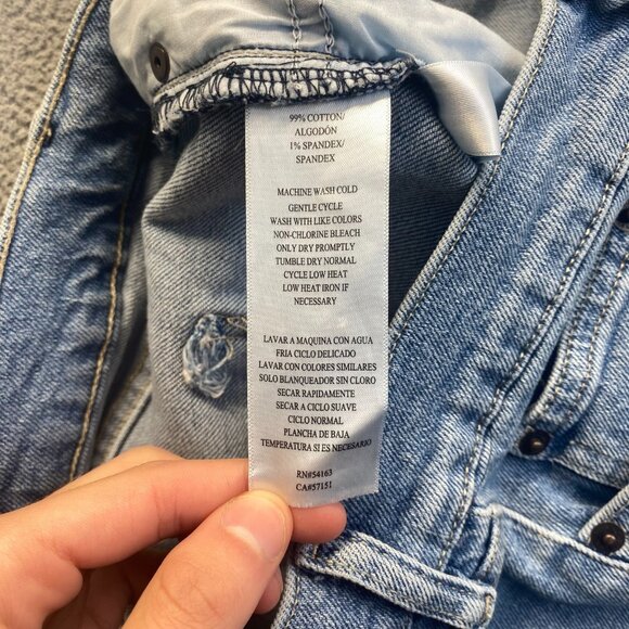 Calvin Klein Jeans Women Size 14 Blue Denim Cotton Straight Leg Workwear Stretch - Picture 8 of 10